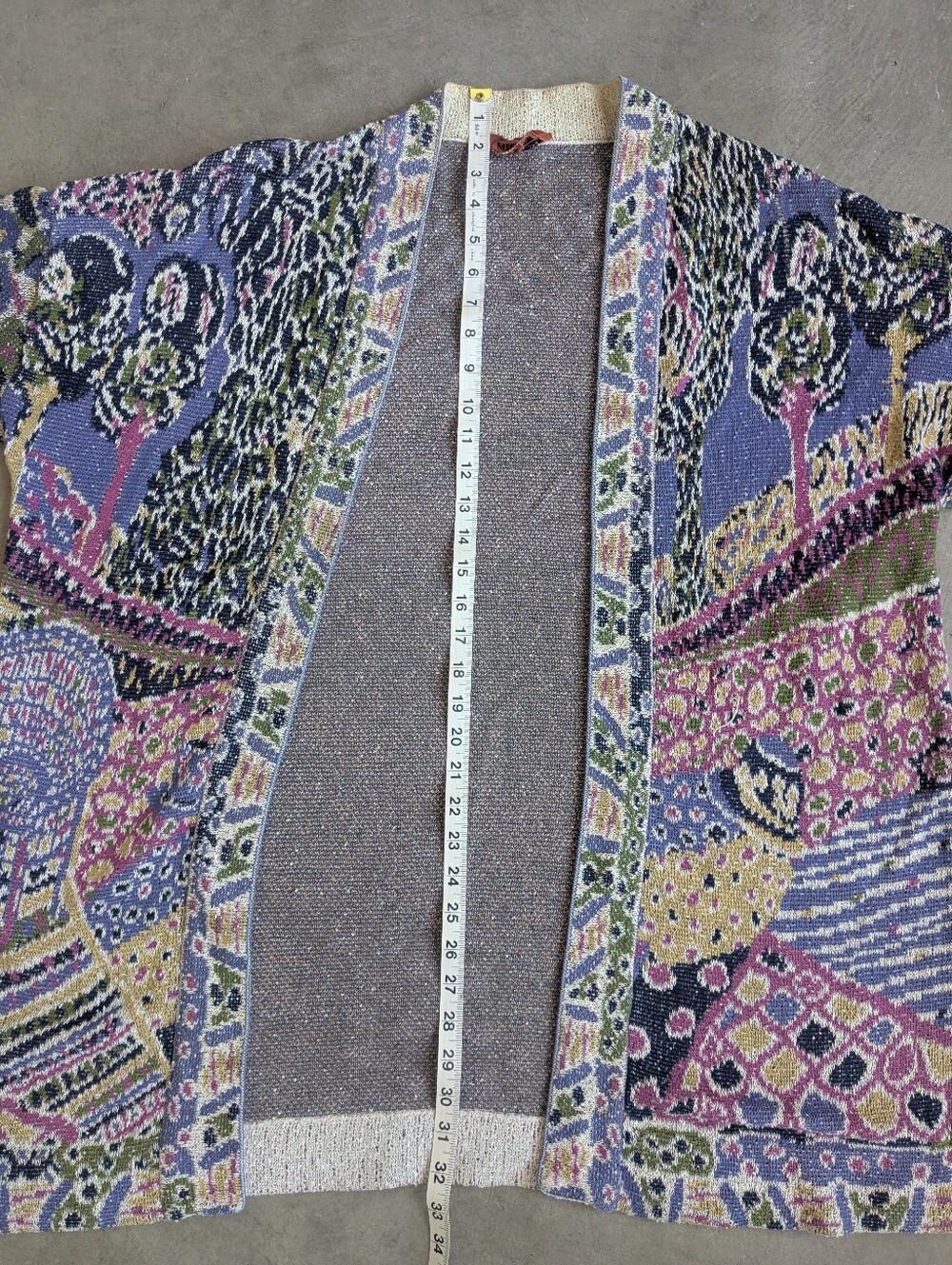Amazing Vintage Missoni Open Cardigan Floral Figurative 44 - Picture 4 of 16